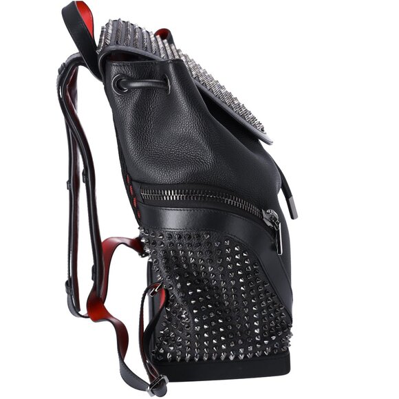Christian Louboutin Explorafunk Studded Backpack 3175044 Black Red - Picture 5 of 8